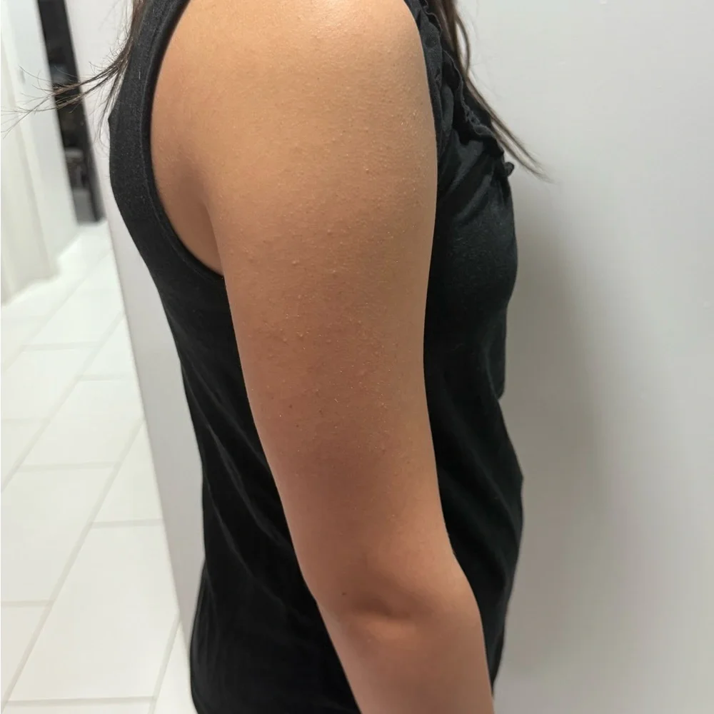 LOFT Black Ruffle Neck Tank Top - Picture 4 of 6